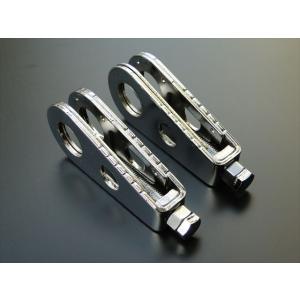 1580■CB400F/CB350F/HAWK メッキチェーン調整ボルト&amp;メッキアジャスター ヨンフ...