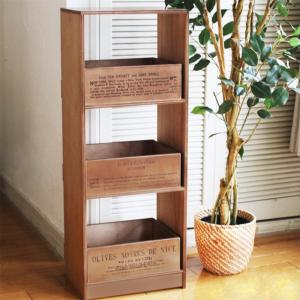 棚 ラック 収納 おしゃれ シェルフ アンティーク ダークブラウン BREA