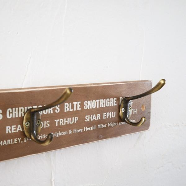 ウォールフック おしゃれ 木製 ロングフック ダークブラウン 壁掛け 帽子掛け 日本製 BREAブレ...