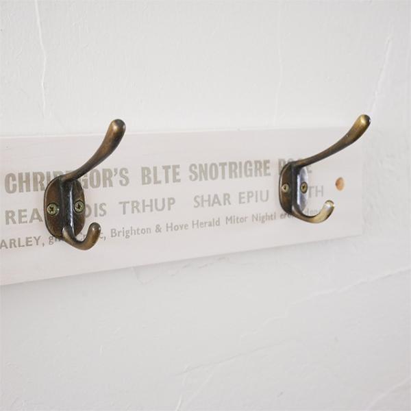 ウォールフック おしゃれ 木製 白 ロングフック 壁掛け 帽子掛け 日本製 BREAブレア