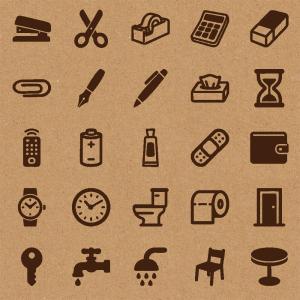 スタンプ 手帳用 1cm角 1.5cm角 2cm角 カレンダー用 (家にあるもの・雑貨) かわいい はんこ 日記 バレットジャーナルに BREAブレア