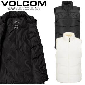 23-24 VOLCOM/ボルコム STONE CASTINE PUFF vest レディース スノーボードアパレル 2024｜breakout