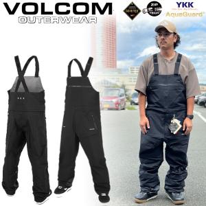 23-24 VOLCOM/ボルコム 3L GORE-TEX BIB overhauler メンズ レディース 防水ゴアテックスビブパンツ スノーボードウェア スノーウェアー 2024｜breakout