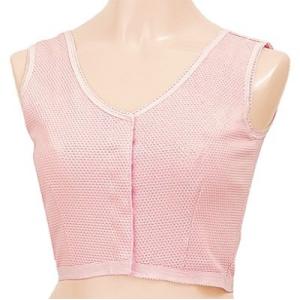 ピンクの胸帯　KP7002-T　乳がん用下着　綿100％　前開き　10サイズ　入院準備　敏感肌　低刺...