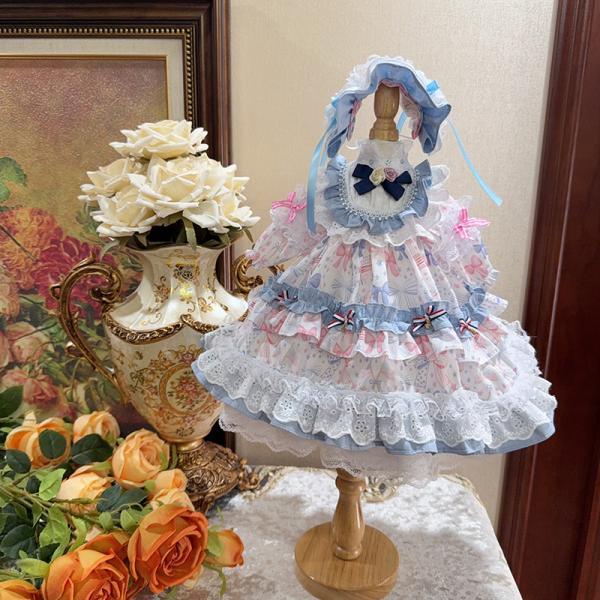 ドール服 ロリータワンピース 頭飾り付き 豪華2点セット 1/3 1/4 1/6 BJD ドール用 ...