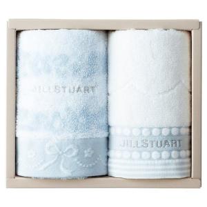 包装・のし無料＊ジルスチュアート ブルームリボン フェイスタオル2枚セット ブルー 58-3129200(お返し 内祝い 結婚 出産 新築 快気 法事 ご挨拶)
