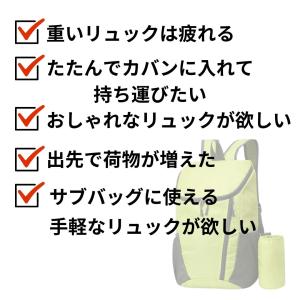 折りたたみ バッグ リュック 携帯 軽量 エコ...の詳細画像1