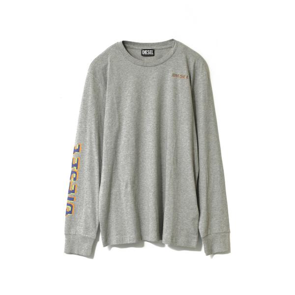 ディーゼル ロングＴシャツ 丸首 T-JUST-LS-E7 メンズ A06775 0GRAI グレー...