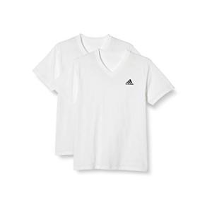[アディダス] VネックTシャツ APB3152 2枚組 メンズ ホワイト Mの商品画像