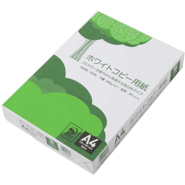 APP 高白色 ホワイトコピー用紙 A4 白色度93% 紙厚0.09mm 500枚 PEFC認証