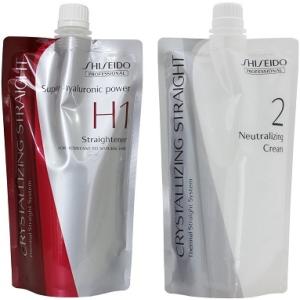 資生堂 プロフェッショナル クリスタライジングストレートαH 1剤 2剤クリーム 400g セット