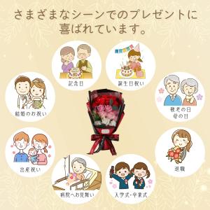 Moluppy ソープフラワー 花束 バラ 赤...の詳細画像4