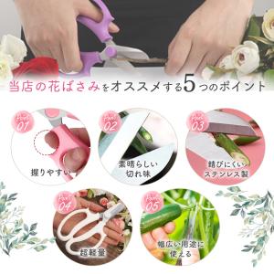 選べる6色 花ばさみ 花挟 花切りばさみ 花 ...の詳細画像4