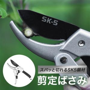 スパっと切れる SK5鋼材 剪定ばさみ 園芸用...の詳細画像1