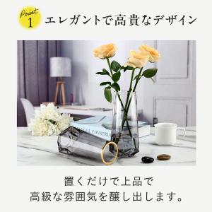 北欧風 ガラス 花瓶 シンプル モダン 上品 ...の詳細画像3