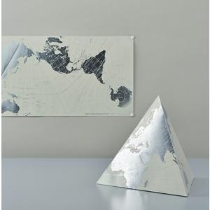 PLATINUM AuthaGraph WORLD MAP "our planet on tetra and on rectangle［プラチナ］オーサグラフ世界地図｜bricbloc