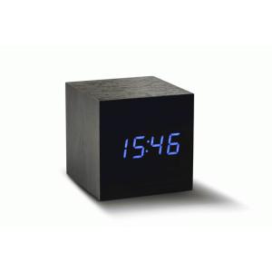 Gingko Electronics CUBE BLACK CLICK CLOCKキューブクリッククロック指を鳴らすなどの音に反応し点灯時間、日付、温度を表示｜bricbloc