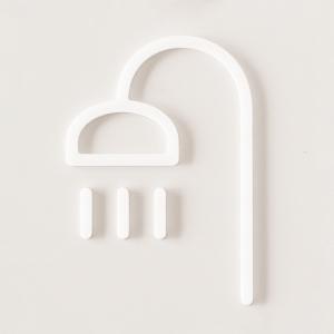 MOHEIM SHOWER (white)SHOWERのピクトグラムサイン一般家庭公共施設オフィス両面テープ取り付け簡単｜bricbloc