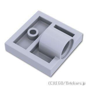 レゴ パーツ ばら売り #10247 プレート 2 x 2 - ピン穴：グレー | LEGOの部品
