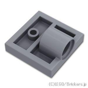 レゴ パーツ ばら売り #10247 プレート 2 x 2 - ピン穴：ダークグレー | LEGOの...