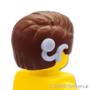 レゴ パーツ ばら売り #103748pb01 ミニフィグ ヘアー - 左に流した髪と人工内耳：ブラ...