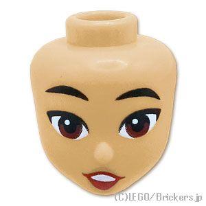 レゴ パーツ ばら売り #105945 ミニドール ヘッド - フレンズ リアン：ミディアムタン  ...
