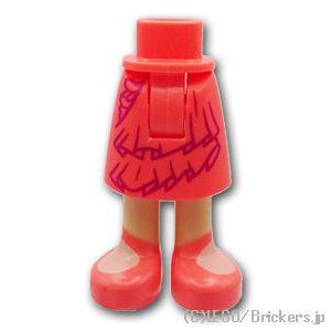 レゴ パーツ ばら売り #109803c00pb01 ミニドール ヒップ - フリルスカートにサンゴ...