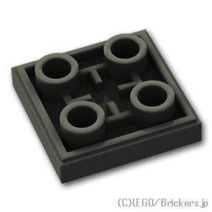 レゴ パーツ ばら売り #11203 タイル インバート 2 x 2：ブラック | LEGOの部品