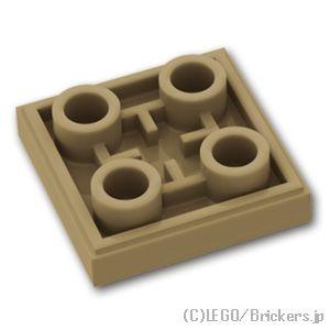 レゴ パーツ ばら売り #11203 タイル インバート 2 x 2：ダークタン | LEGOの部品
