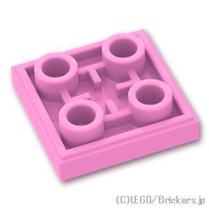 レゴ パーツ ばら売り #11203 タイル インバート 2 x 2：ブライトピンク | LEGOの...