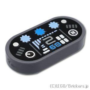 レゴ パーツ ばら売り #1126pb008 タイル ラウンド 1 x 2 オーバル - ゲージのシ...