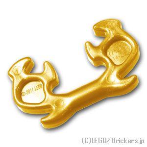 レゴ パーツ ばら売り #11437 鍬形 - ニンジャ ホーン：パールゴールド | LEGOの部品