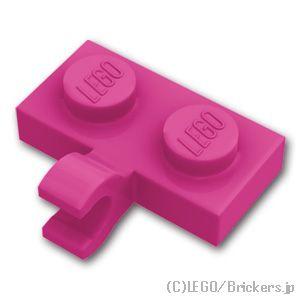 レゴ パーツ ばら売り #11476 プレート 1 x 2 - 水平 クリップ：マゼンタ | LEGOの部品