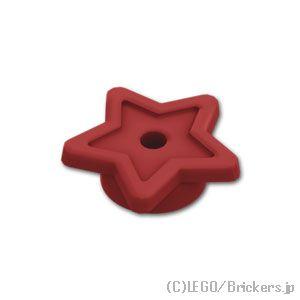 レゴ パーツ ばら売り #11609 ラウンド プレート 1 x 1 - 星：ダークレッド | LE...