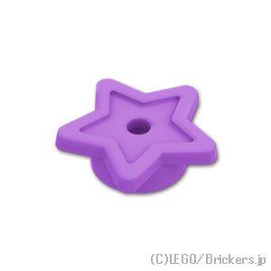 レゴ パーツ ばら売り #11609 ラウンド プレート 1 x 1 - 星：ミディアムラベンダー ...