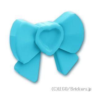 レゴ パーツ ばら売り #11618 ハートのリボン - フレンズアクセサリー：ミディアムアズール ...