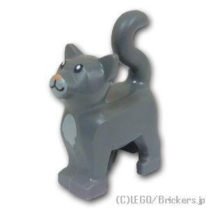 レゴ パーツ ばら売り #13786pb09 猫 - 立ったパターン：ダークグレー | LEGOの部...