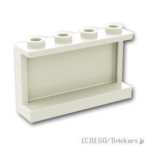 レゴ パーツ ばら売り #14718 パネル 1 x 4 x 2 - サイドサポート：ホワイト | ...