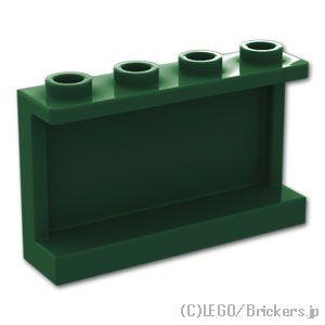 レゴ パーツ ばら売り #14718 パネル 1 x 4 x 2 - サイドサポート：ダークグリーン...