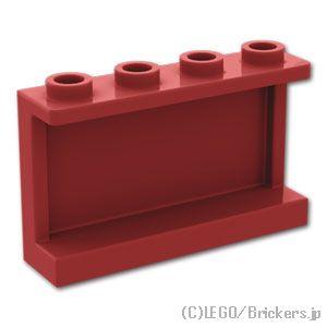 レゴ パーツ ばら売り #14718 パネル 1 x 4 x 2 - サイドサポート：ダークレッド ...