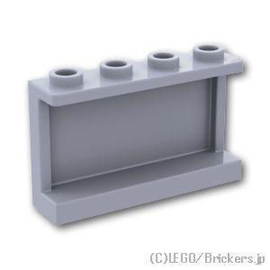 レゴ パーツ ばら売り #14718 パネル 1 x 4 x 2 - サイドサポート：グレー | L...