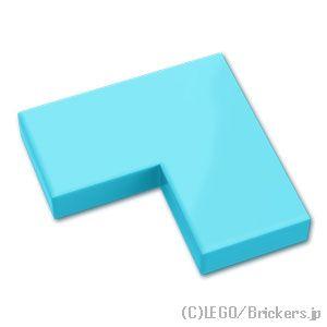 レゴ パーツ ばら売り #14719 タイル コーナー 2 x 2：ミディアムアズール | LEGO...