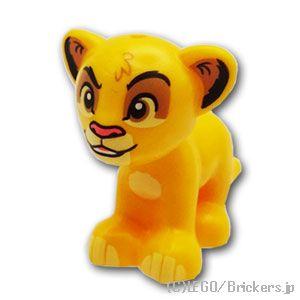 レゴ パーツ ばら売り #14734pb07 シンバ - ライオン・キング：ブライトライトオレンジ ...