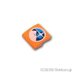 レゴ パーツ ばら売り #15068pb140 カーブスロープ 2 x 2 x 2/3 - 北極探検ロゴパターン：オレンジ | LEGOの部品｜brickers