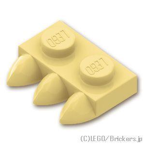 LEGO（レゴ） パーツ ばら売り #15208 プレート 1 x 2 - 3歯：タン