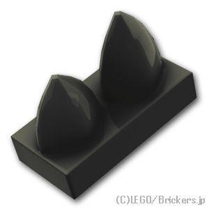 レゴ パーツ ばら売り #15209 タイル 1 x 2 - 垂直2歯：ブラック | LEGOの部品