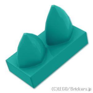 レゴ パーツ ばら売り #15209 タイル 1 x 2 - 垂直2歯：ダークターコイズ | LEG...