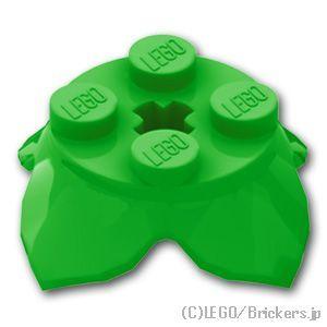 レゴ パーツ ばら売り #15469 花 2 x 2 - 4花びらと軸穴：ブライトグリーン | LE...