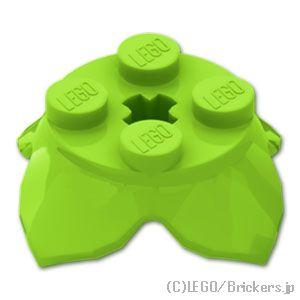 レゴ パーツ ばら売り #15469 花 2 x 2 - 4花びらと軸穴：ライム | LEGOの部品