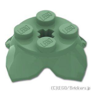 レゴ パーツ ばら売り #15469 花 2 x 2 - 4花びらと軸穴：サンドグリーン | LEG...